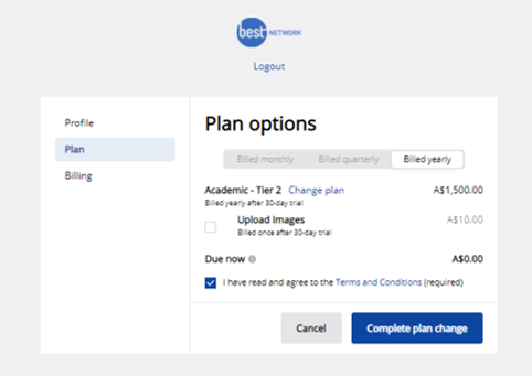 Complete plan change